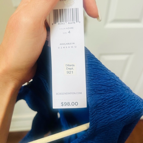 BCBGeneration Vibrant Blue Textured Dress - Picture 7 of 7